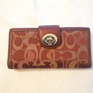 Coach wallet with checkbook holder